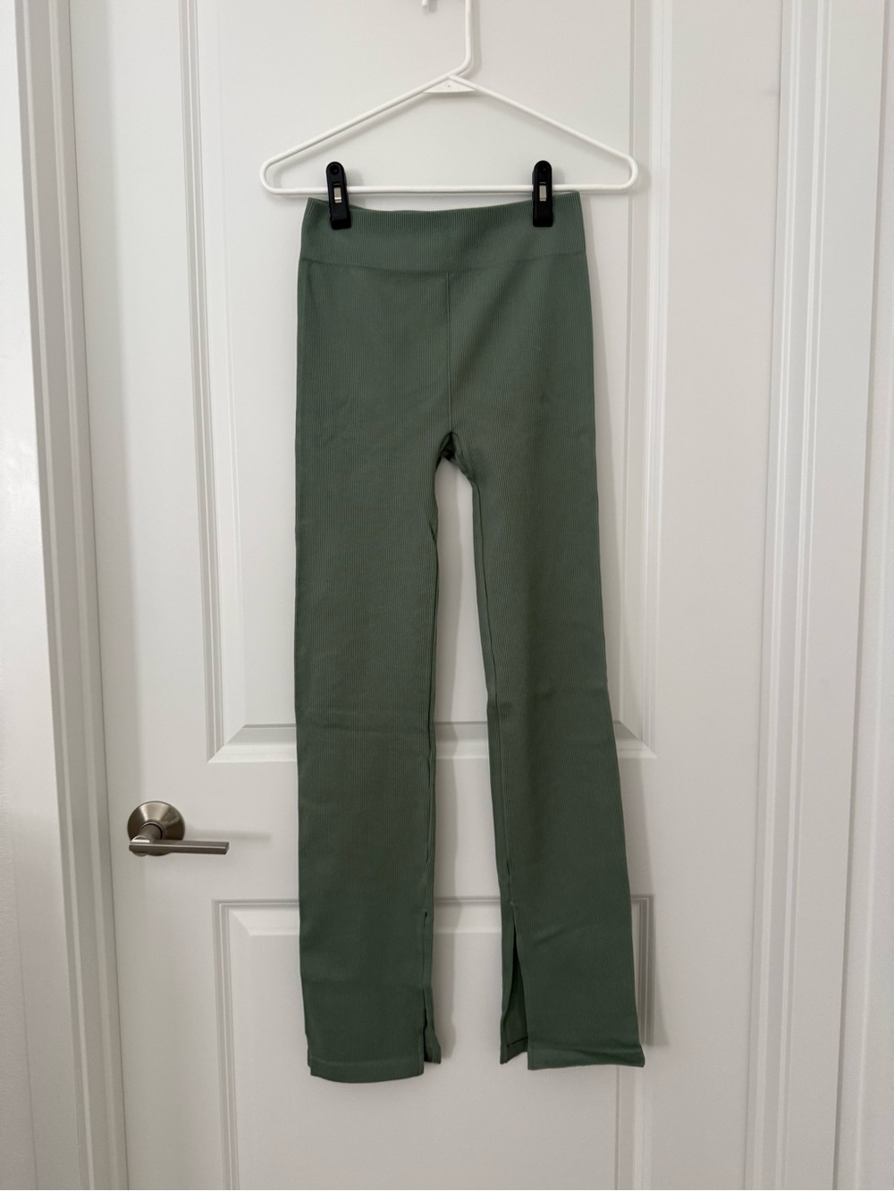 Fabletics Sage Green Stretch Flare Leggings